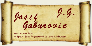Josif Gaburović vizit kartica